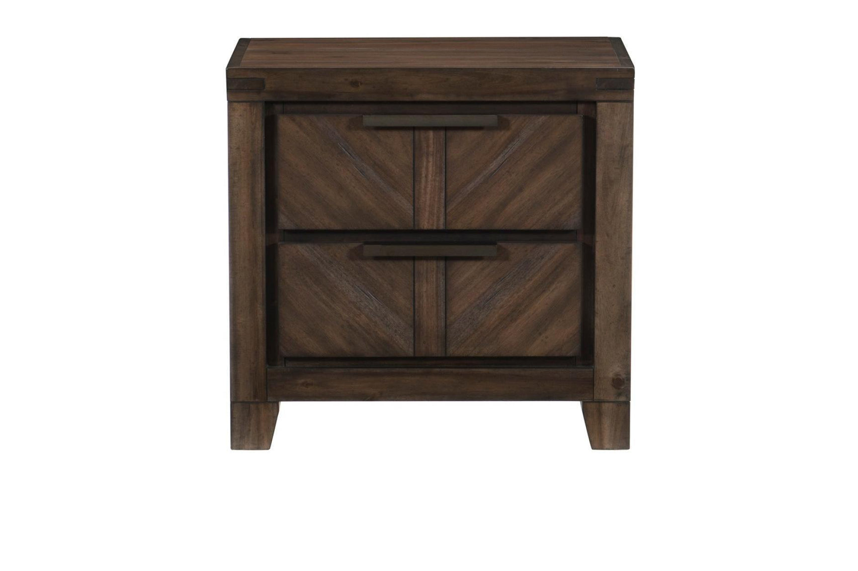 Parnell Rustic Cherry Modern Contemporary Solid Wood Acacia Veneer Panel Bedroom Set - Ella Furniture