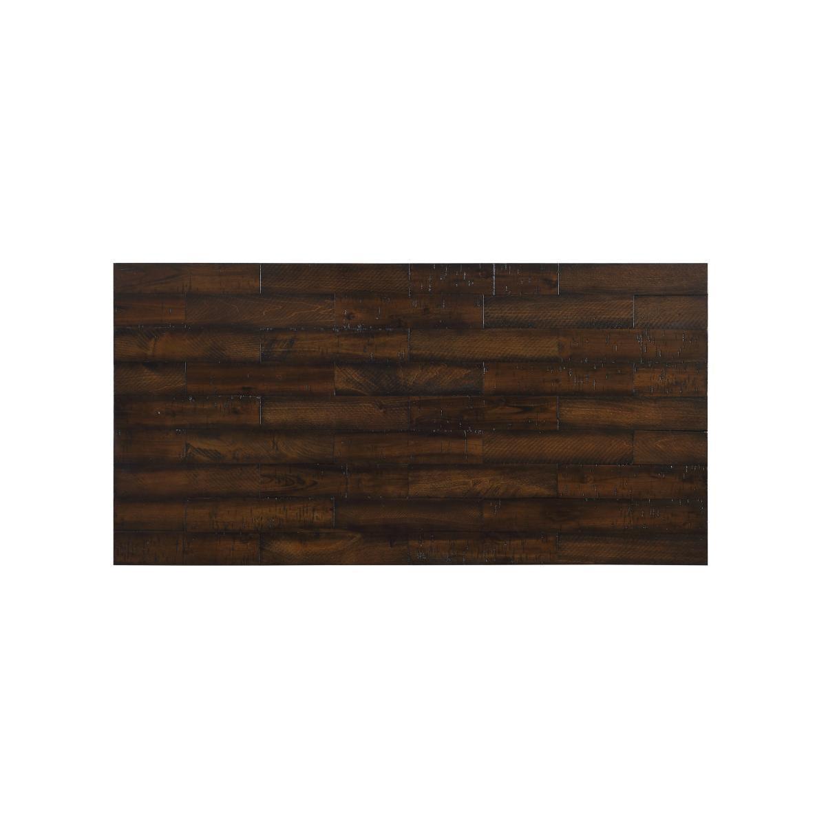 Bracknell Brown Cherry Rustic Modern Casual Industrial Solid Wood Counter Height Dining Room Set - Ella Furniture