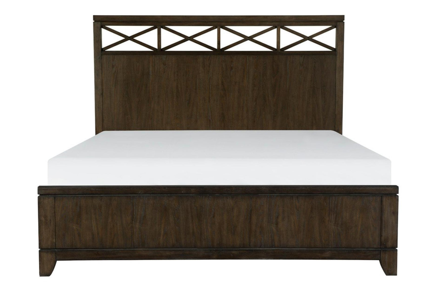 Griggs Dark Brown Modern Contemporary Acacia Veneer And Solid Wood Panel Bedroom Set - Ella Furniture