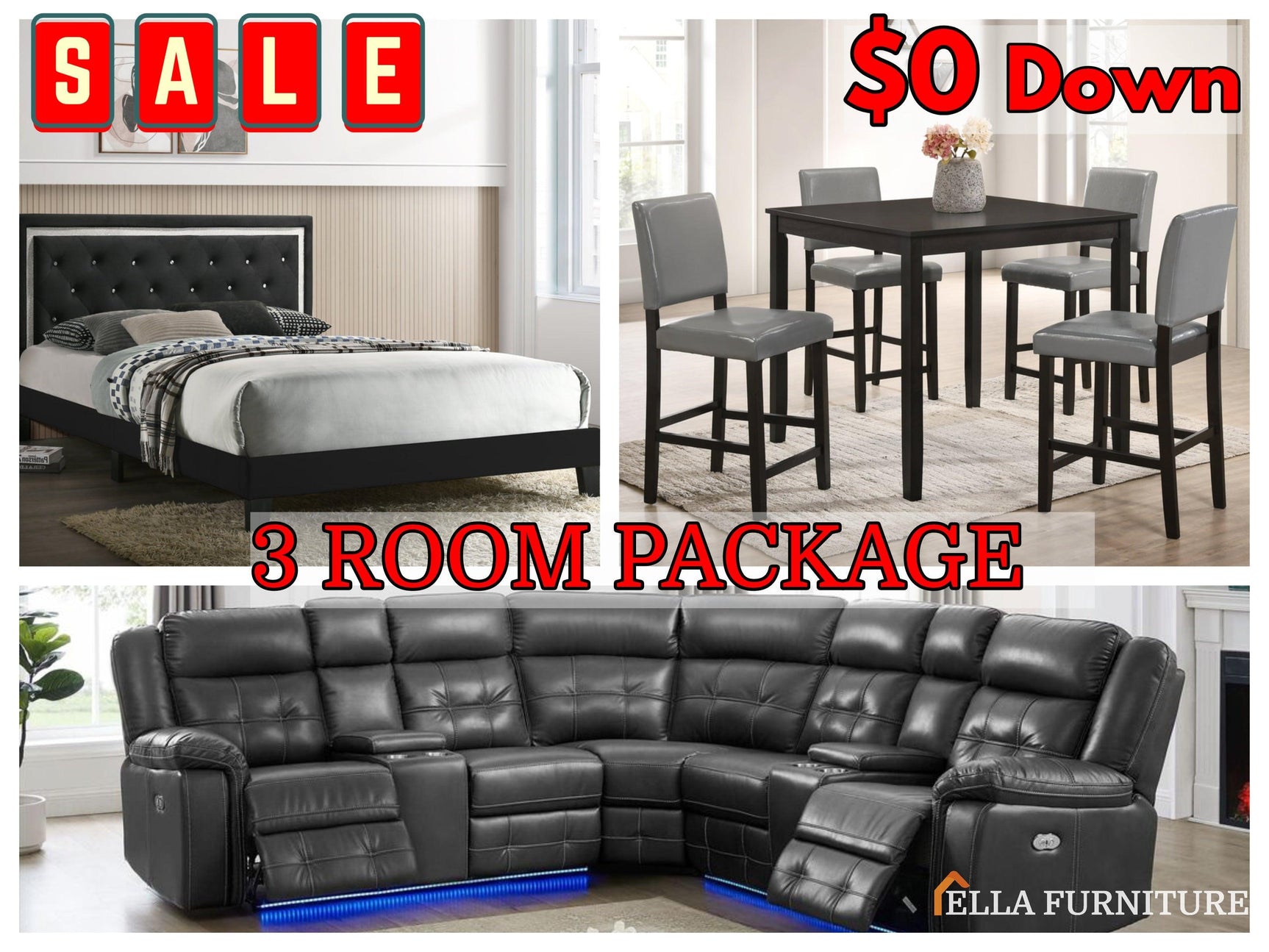 3 Room Package 7 - Ella Furniture