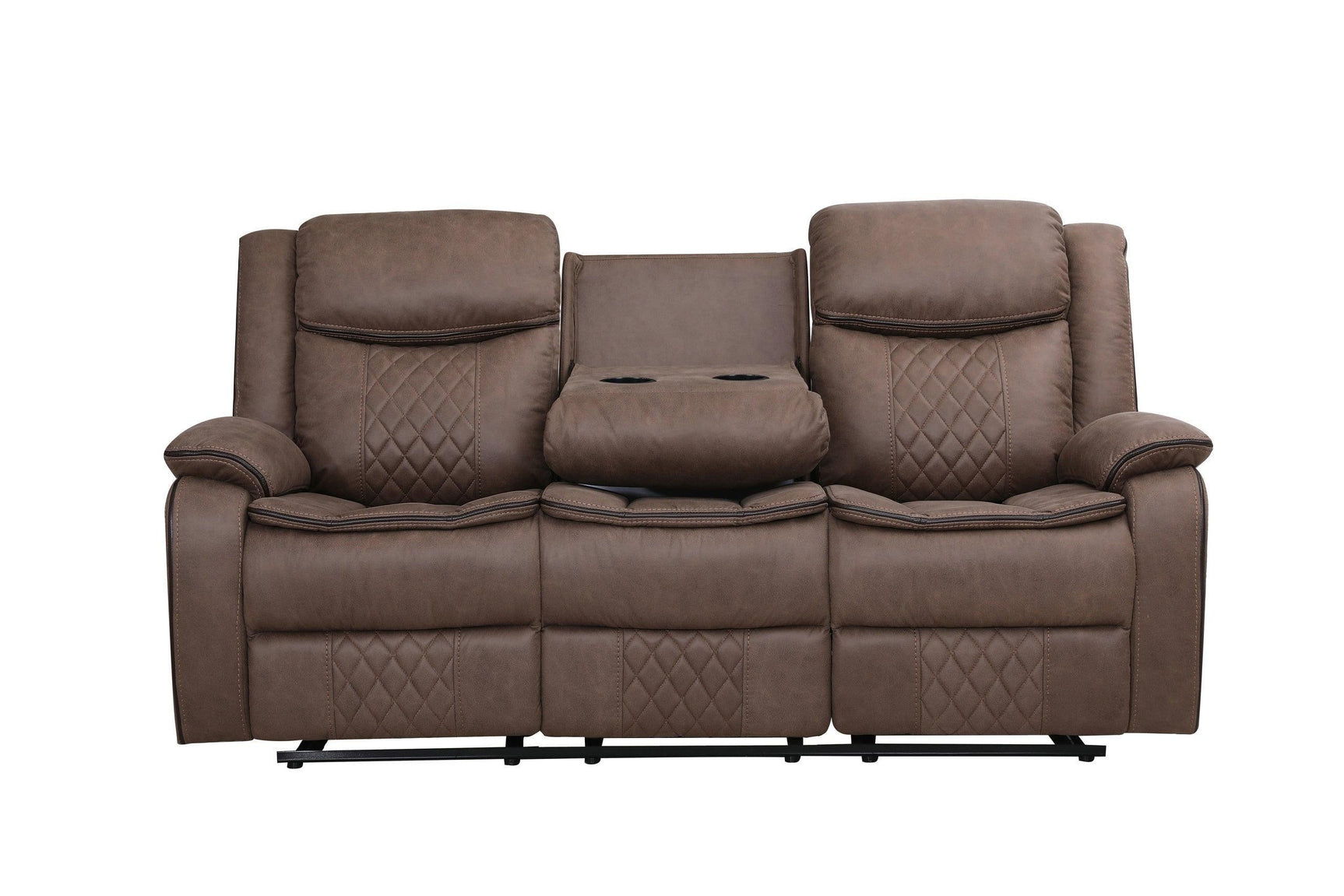Weston Brown Modern Palomino 3Pc Reclining Living Room Set - Ella Furniture