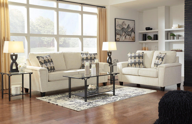 Abinger Natural Modern Contemporary Fabric Polyester Upholstered Sofa And Loveseat Set - Ella Furniture