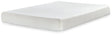 Chime 8-Inch Memory Foam King Mattress in White front view