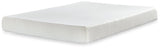 Chime 8-Inch Memory Foam King Mattress in White front view
