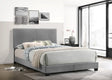 Gray Velvet Modern Traditional Solid Wood Upholstered Platform Full Bed - Ella Furniture