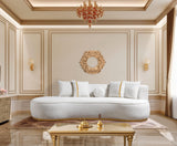 Sophia Ivory Boucle Chaise Lounge - Ella Furniture