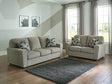 Cascilla Pewter Sofa And Loveseat - Ella Furniture