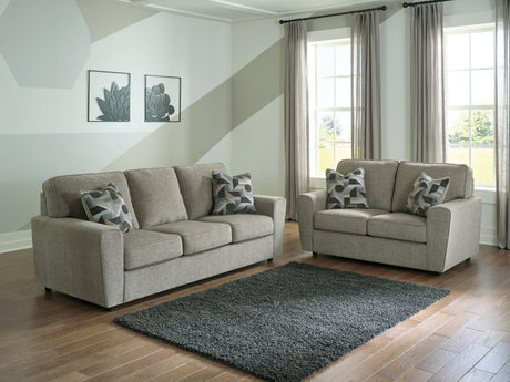 Cascilla Pewter Sofa And Loveseat - Ella Furniture