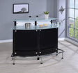 Keystone Glass Top Bar Unit Black - Ella Furniture