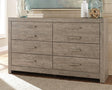 Culverbach 6-Drawer Gray Dresser front view