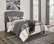 Adelloni Gray Modern Sleek Traditional Solid Wood Fabric Upholstered Tufted Platform King Bed - Ella Furniture