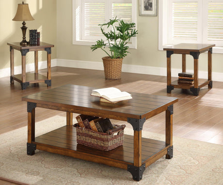William Brown 3-Piece Coffee Table Set, Wood - Ella Furniture