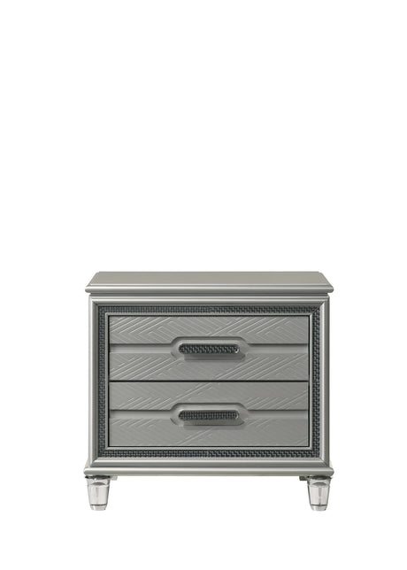 Amiri Gray Nightstand