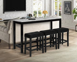 Lennon Black Crystal Console Table, Sleek Wooden Construction And Understated Black Finish - Ella Furniture