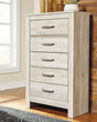 Bellaby Whitewash Chest of Drawers angled view