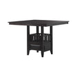 Jaden Square Counter Height Table With Storage Espresso - Ella Furniture