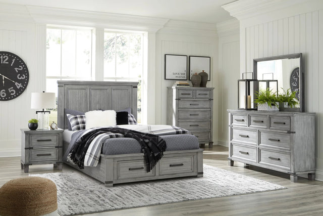 Russelyn Gray Storage Platform Bedroom Set