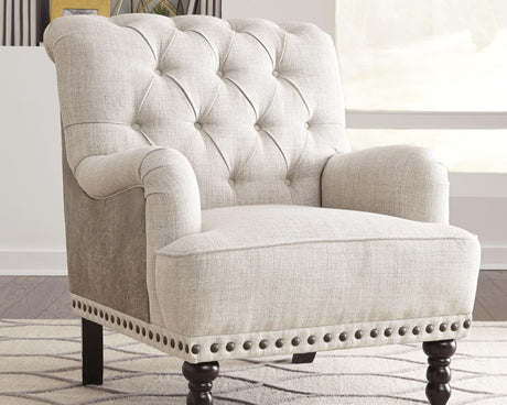 Tartonelle Ivory Taupe Accent Chair front view