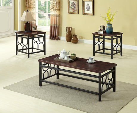 Benjamin Sleek And Modern Brown 3-Piece Coffee Table Set - Ella Furniture