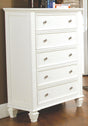Sandy Beach 8-Drawer Man’s Chest Storage White - Ella Furniture