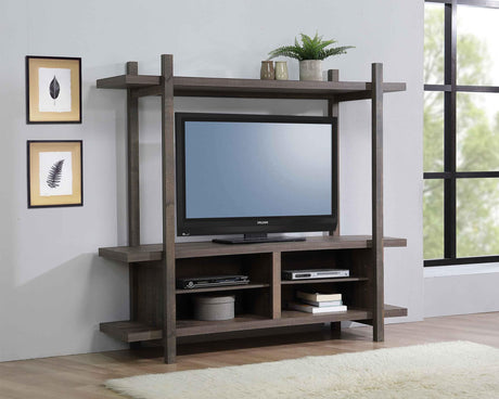 Tacoma Rustic Brown Modern TV Stand, Entertainment Cabinets, Natural Wood And Wood Legs For Living Room - Ella Furniture
