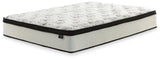 Chime 12-Inch Hybrid Twin Mattress white fabric cover front angle