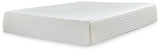 Front view of Chime 12-Inch Full Memory Foam Mattress in white cover