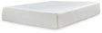 Chime 12-Inch King Memory Foam Mattress front view with white stretch knit cover