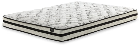 8-Inch Chime Innerspring King Mattress in White, angled view