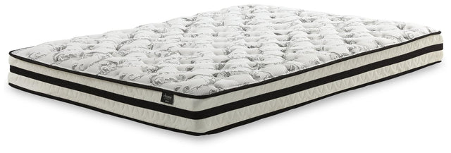 8-Inch Chime Innerspring King Mattress in White, angled view