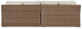 Beachcroft Beige Left-arm Facing Loveseat and Right-arm Facing Loveseat - front view