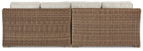 Beachcroft Beige Left-arm Facing Loveseat and Right-arm Facing Loveseat - front view