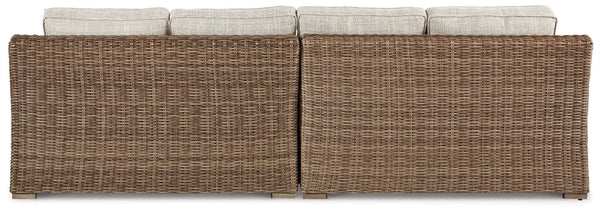 Beachcroft Beige Left-arm Facing Loveseat and Right-arm Facing Loveseat - front view