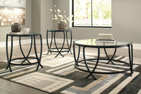 Tarrin Black Table (Set Of 3) - Ella Furniture