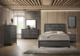 Akerson Gray Finish Wood Modern Rustic And Charm Panel Bedroom Set - Ella Furniture