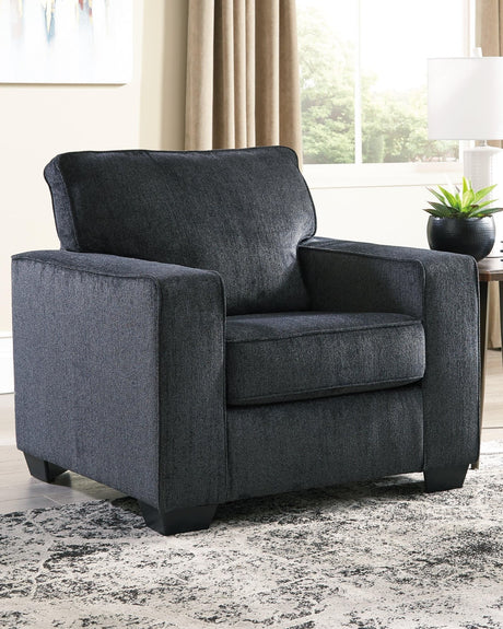 Altari Slate Chenille Chair - Ella Furniture