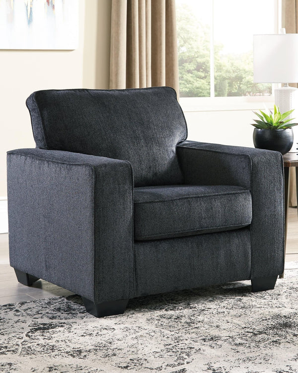 Altari Slate Chenille Chair - Ella Furniture