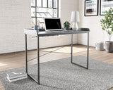 Yarlow Black Modern Contemporary Solid Wood Metal Computer Home Office Desk - Ella Furniture