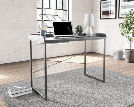 Yarlow Black Modern Contemporary Solid Wood Metal Computer Home Office Desk - Ella Furniture