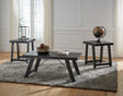 Noorbrook Black/pewter Table (Set Of 3) - Ella Furniture