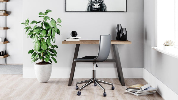 Arlenbry Black/Brown Modern Transitional Solid Wood Computer Home Office Small Desk - Ella Furniture