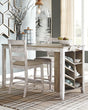 Skempton White/light Brown Counter Height Dining Table - Ella Furniture