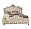 Antonella Upholstered Tufted Queen Bed Ivory And Camel - Ella Furniture