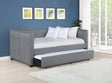 Brodie Upholstered Twin Daybed With Trundle Grey - Ella Furniture