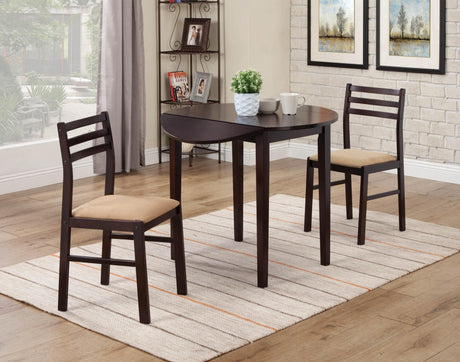 G130005 Cappuccino And Tan Circular Dining Room Set - Ella Furniture