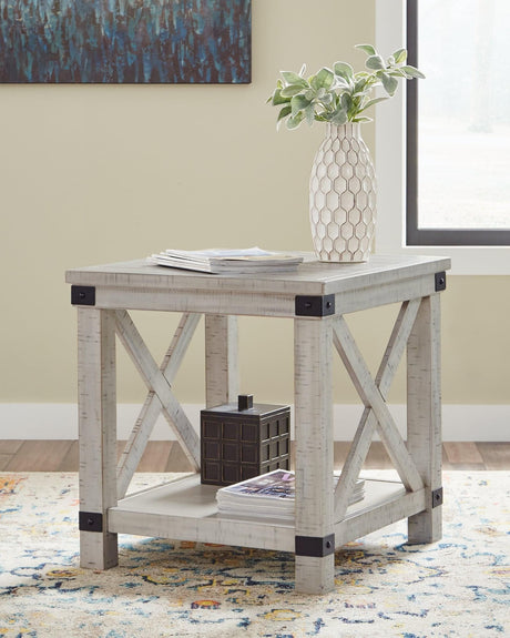 Carynhurst Whitewash End Table - Ella Furniture