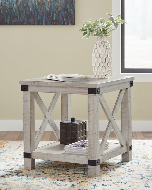 Carynhurst Whitewash End Table - Ella Furniture