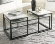 Donnesta Gray/black Table (Set Of 3) - Ella Furniture