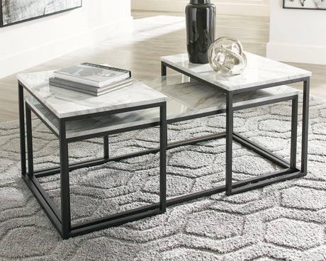 Donnesta Gray/black Table (Set Of 3) - Ella Furniture