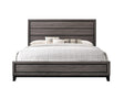Akerson Gray Modern And Classic Wood King Panel Bed - Ella Furniture